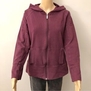 Roots Zip Up Hoodie Casual Relaxed Fit Sweatshirt with Roots Logo On The Back.